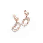Floral Hoop Lab Grown Diamond Drop Earring
