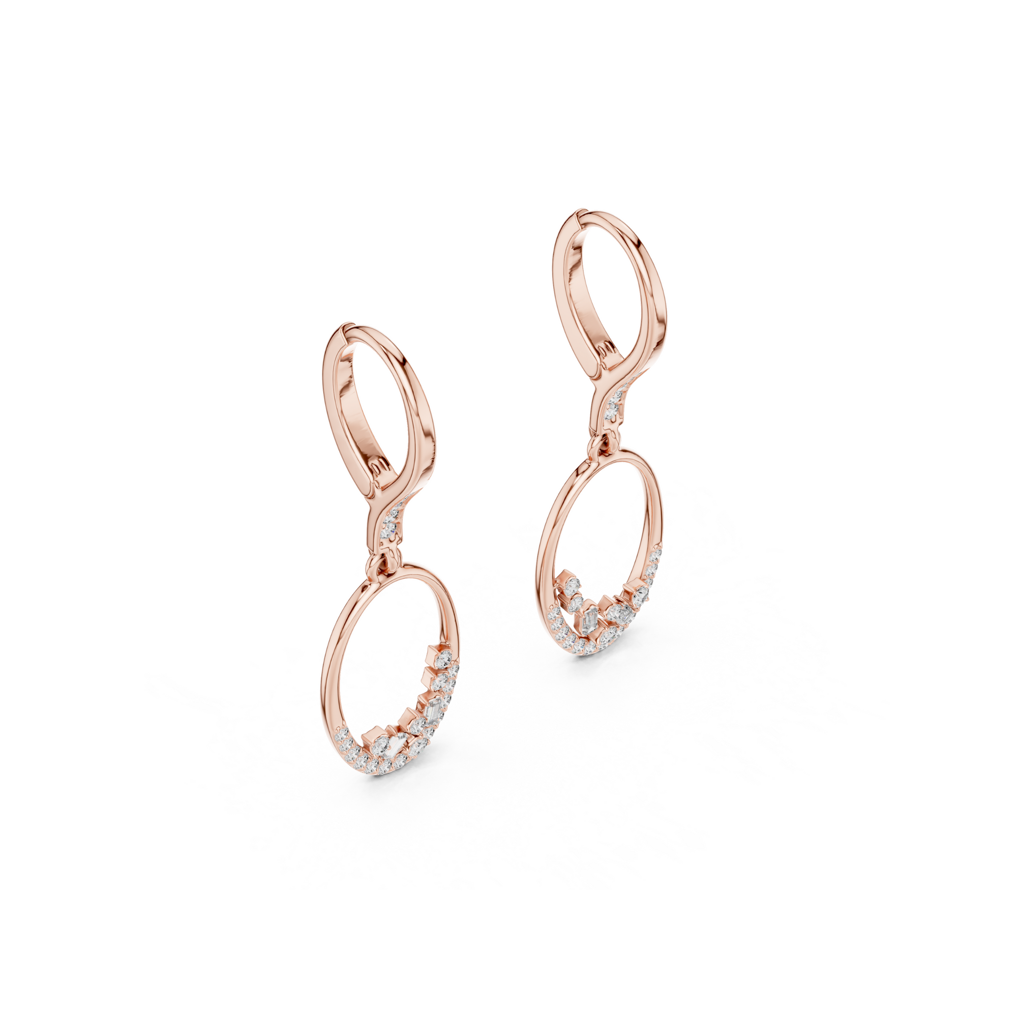 Elegant Oval Drop Lab Grown Diamond Earrings