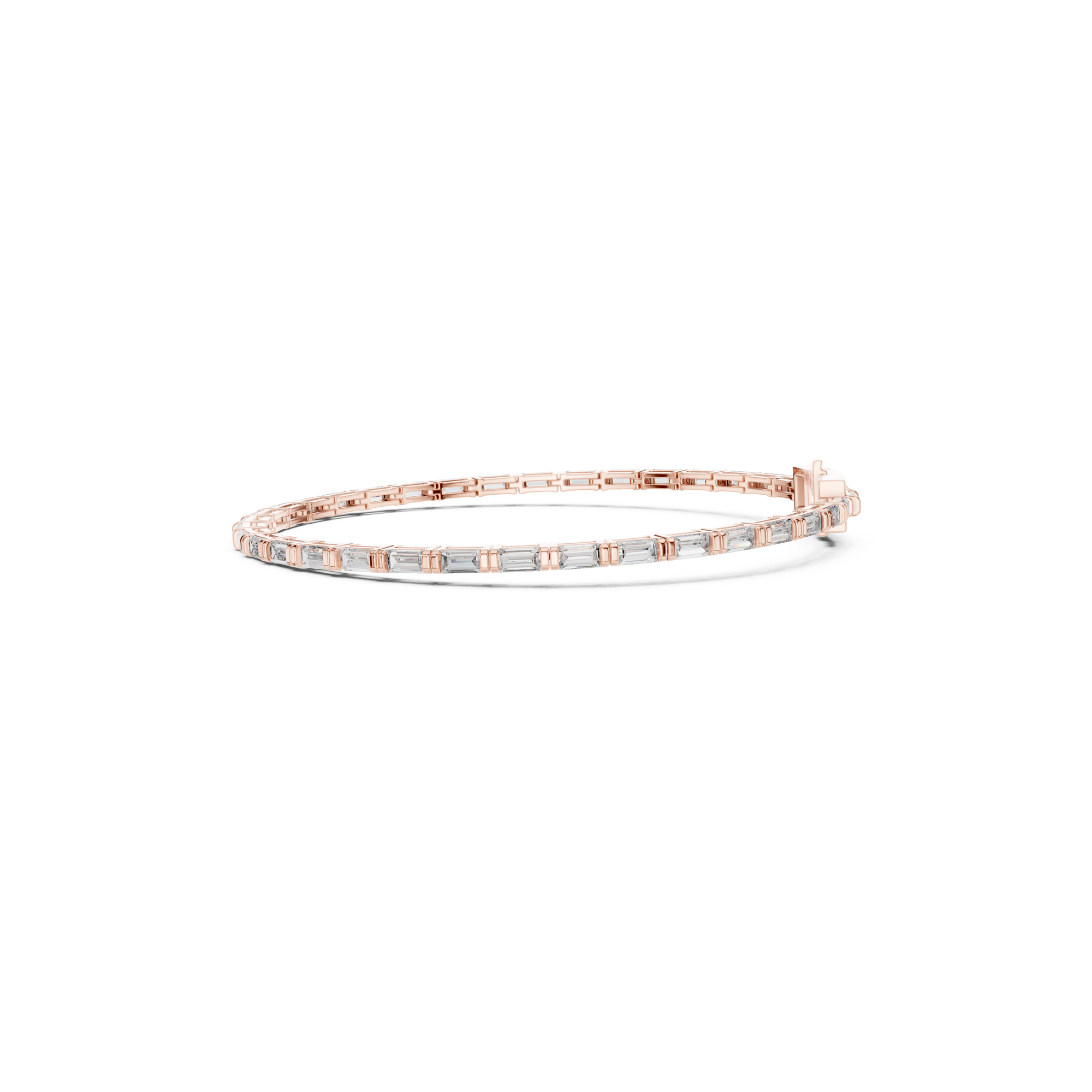 Baguette Cut Lab Grown Diamond Tennis Bracelet