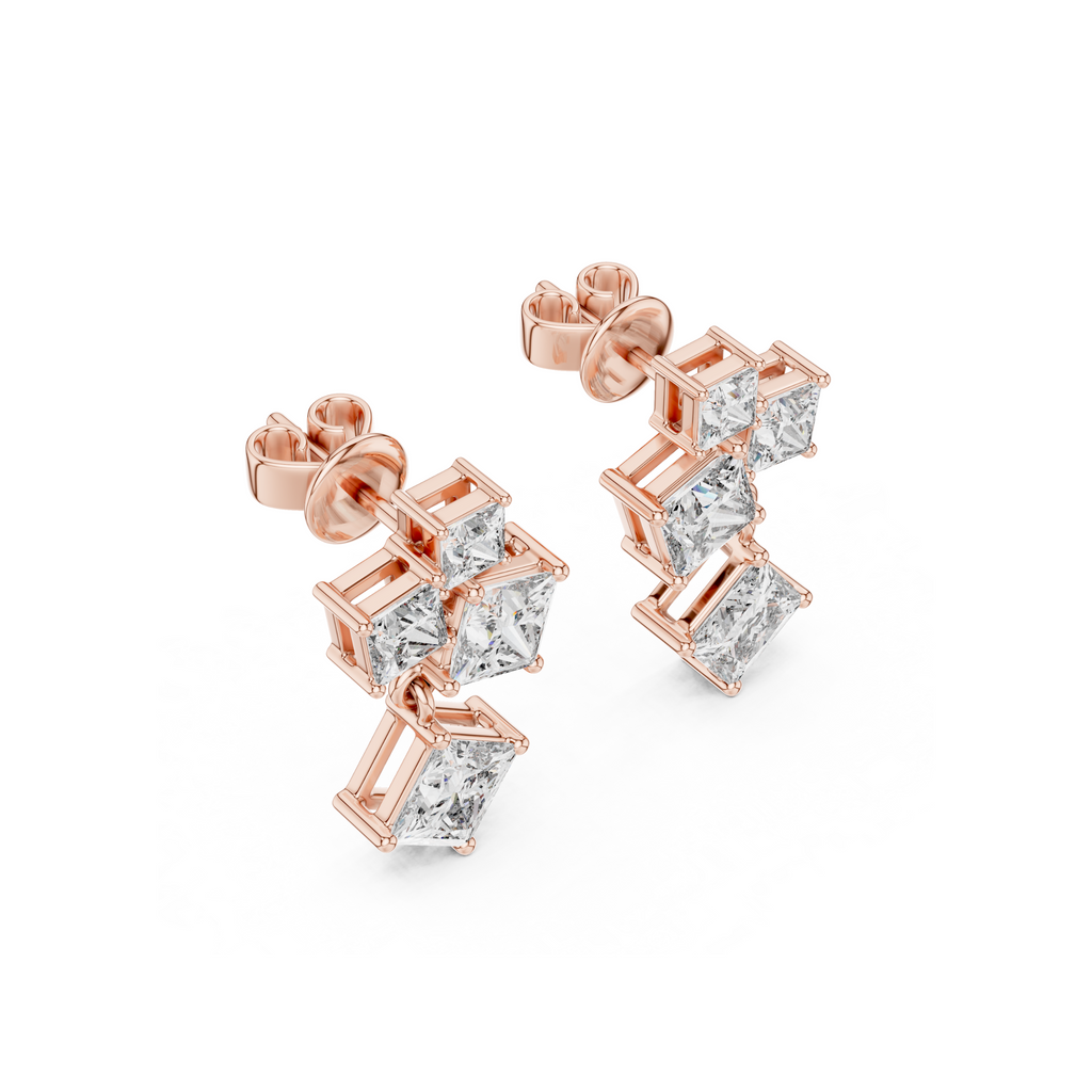 Cascade Lab Grown Diamond Drop Earring