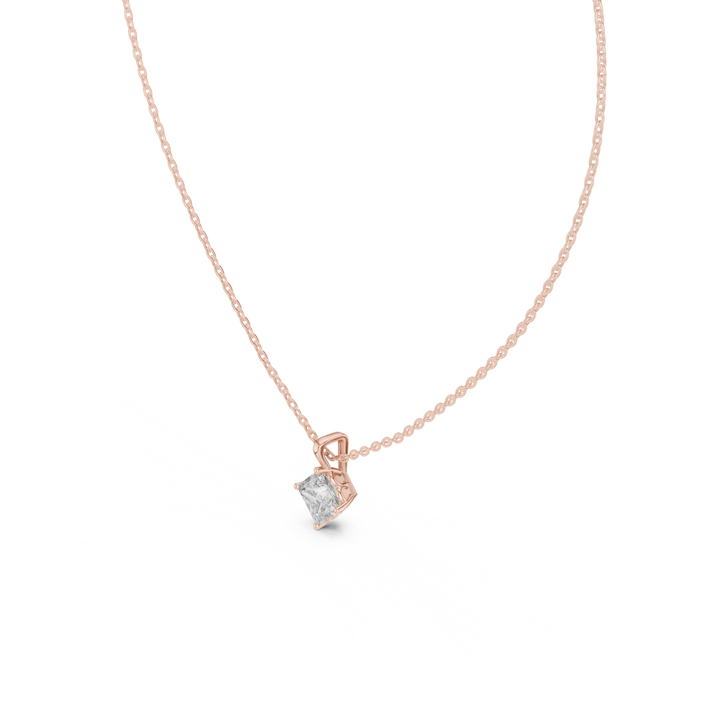 Princess Solitaire Lab Grown Diamond Pendant