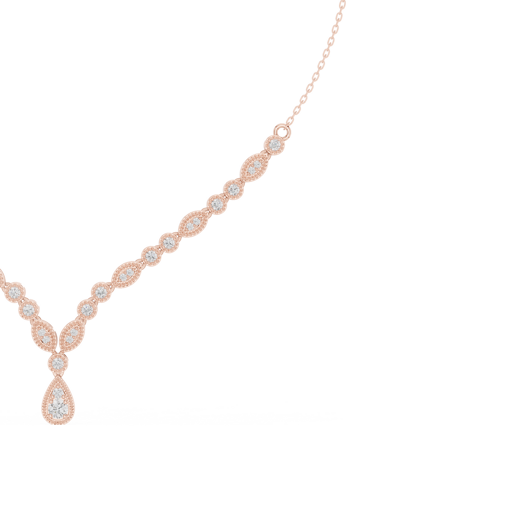 Elegant Lab Grown Diamond Drop Necklace
