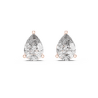 Pear Solitaire Lab Grown Diamond Stud