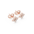 Kite-Shaped Diamond Stud Earring
