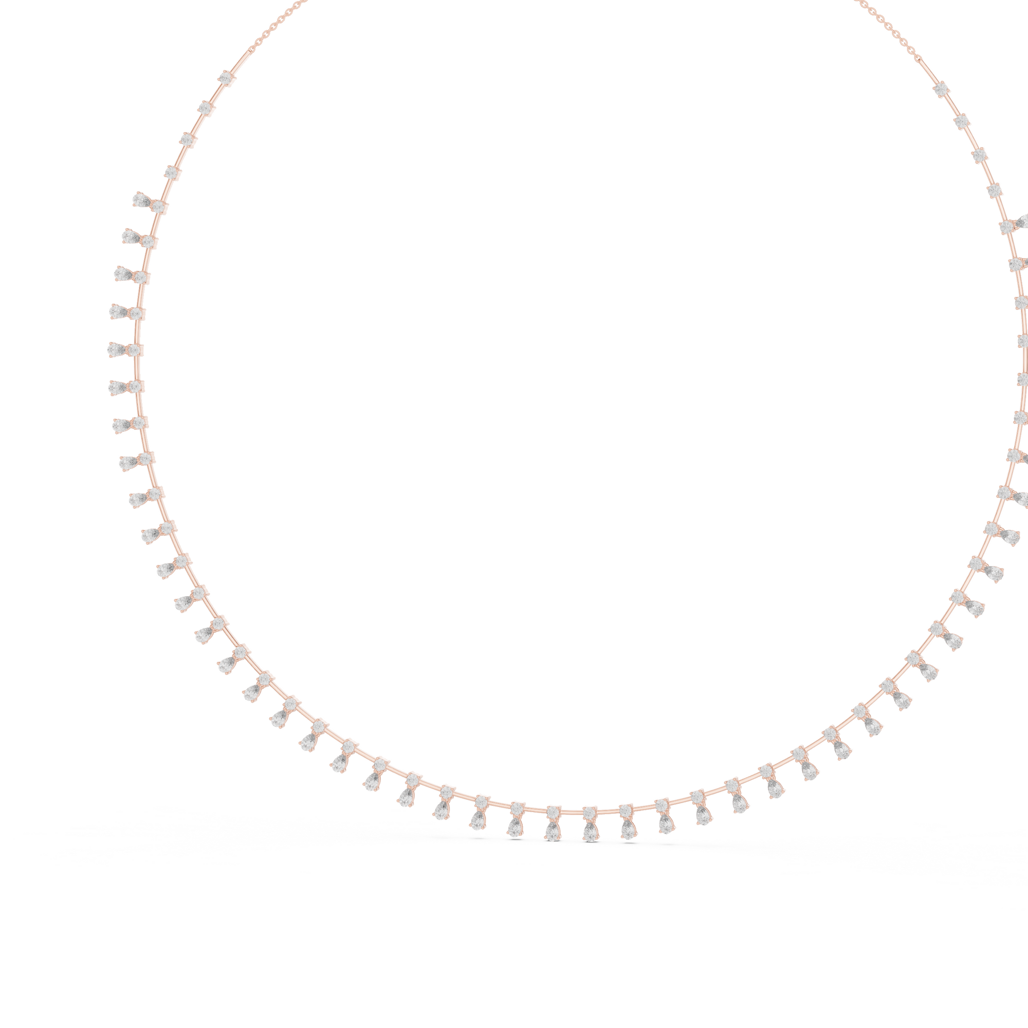 Graduated Dangling Lab Grown Diamond Necklace