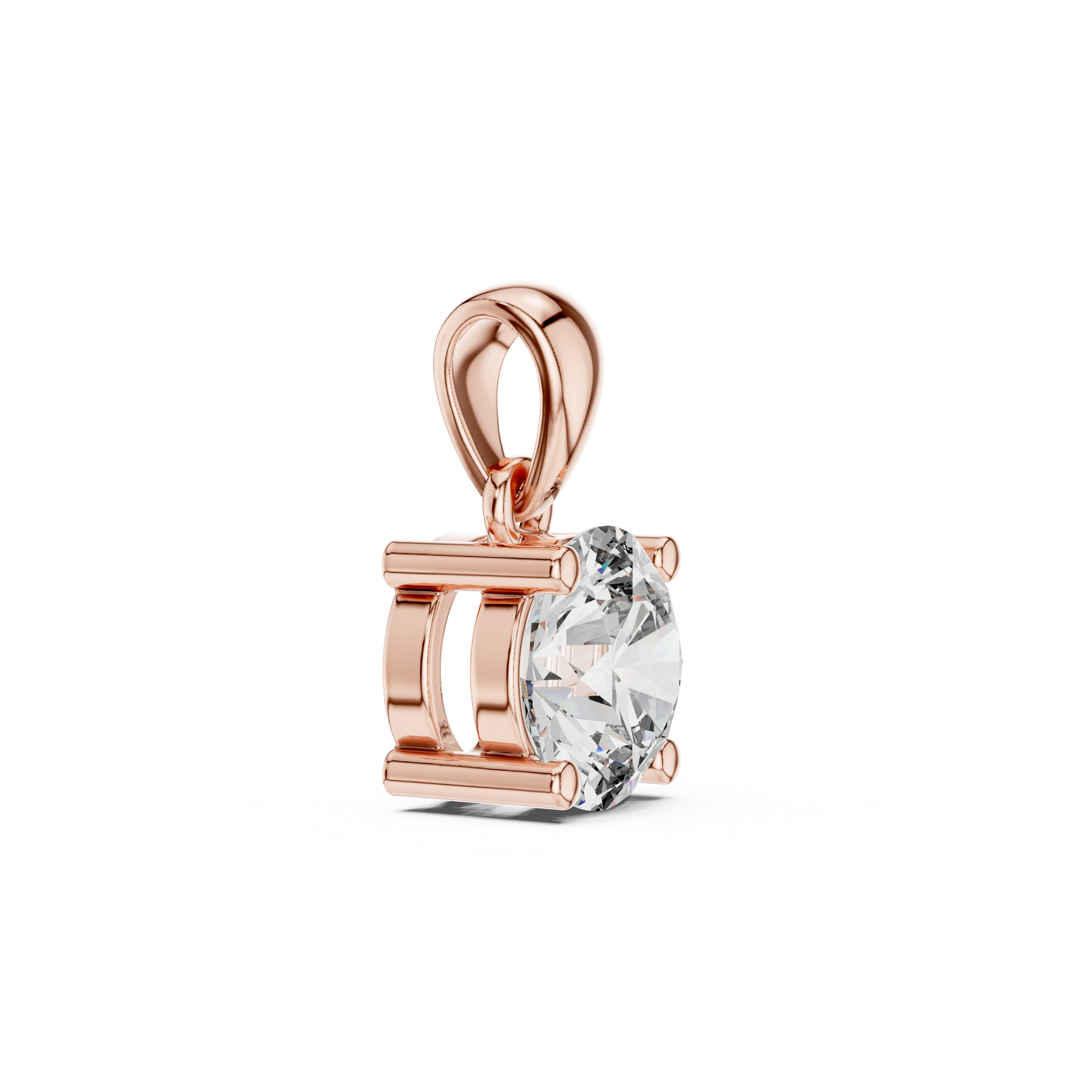 Solitaire Round Lab Grown Diamond Pendant