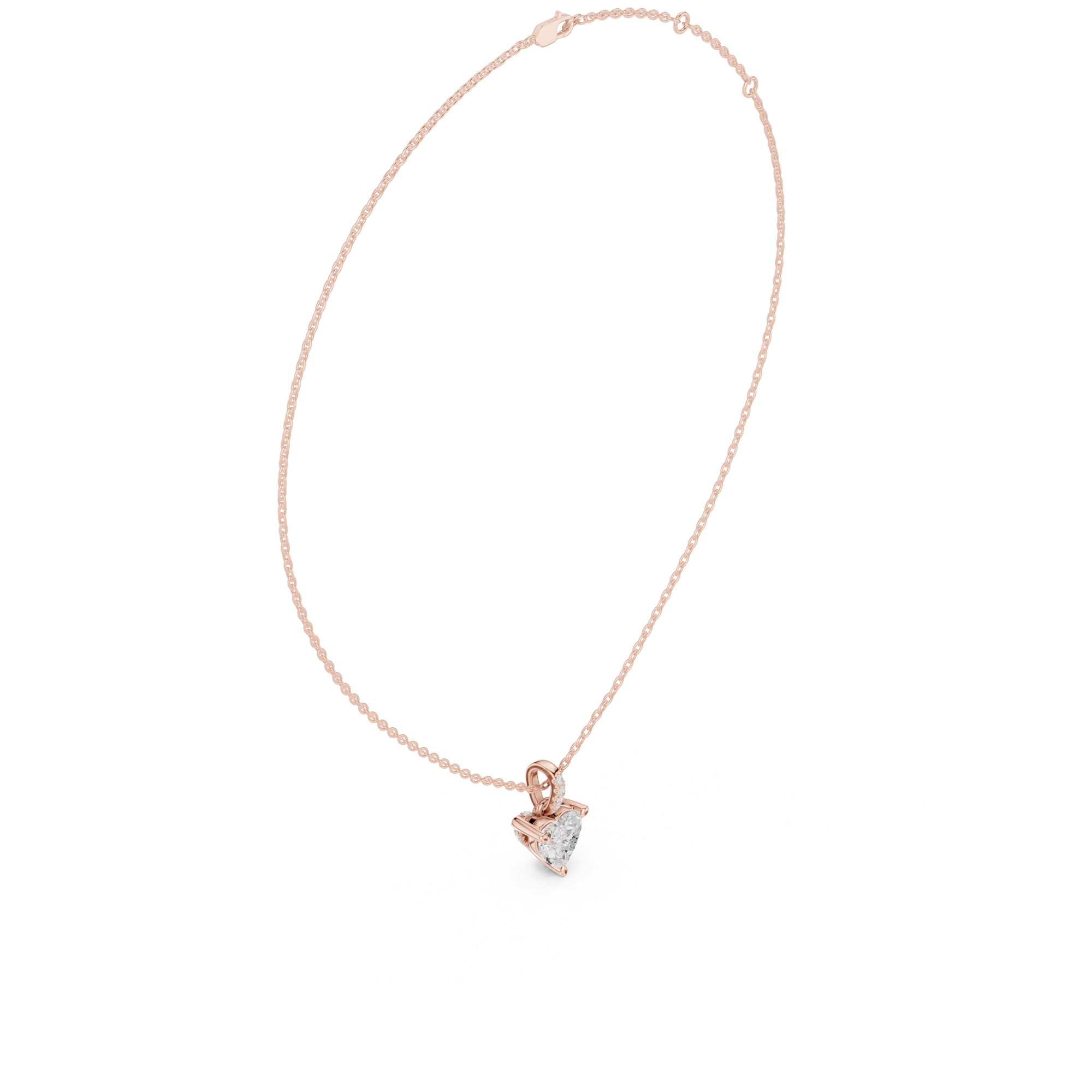 Heart Shape Solitaire Diamond Pendant