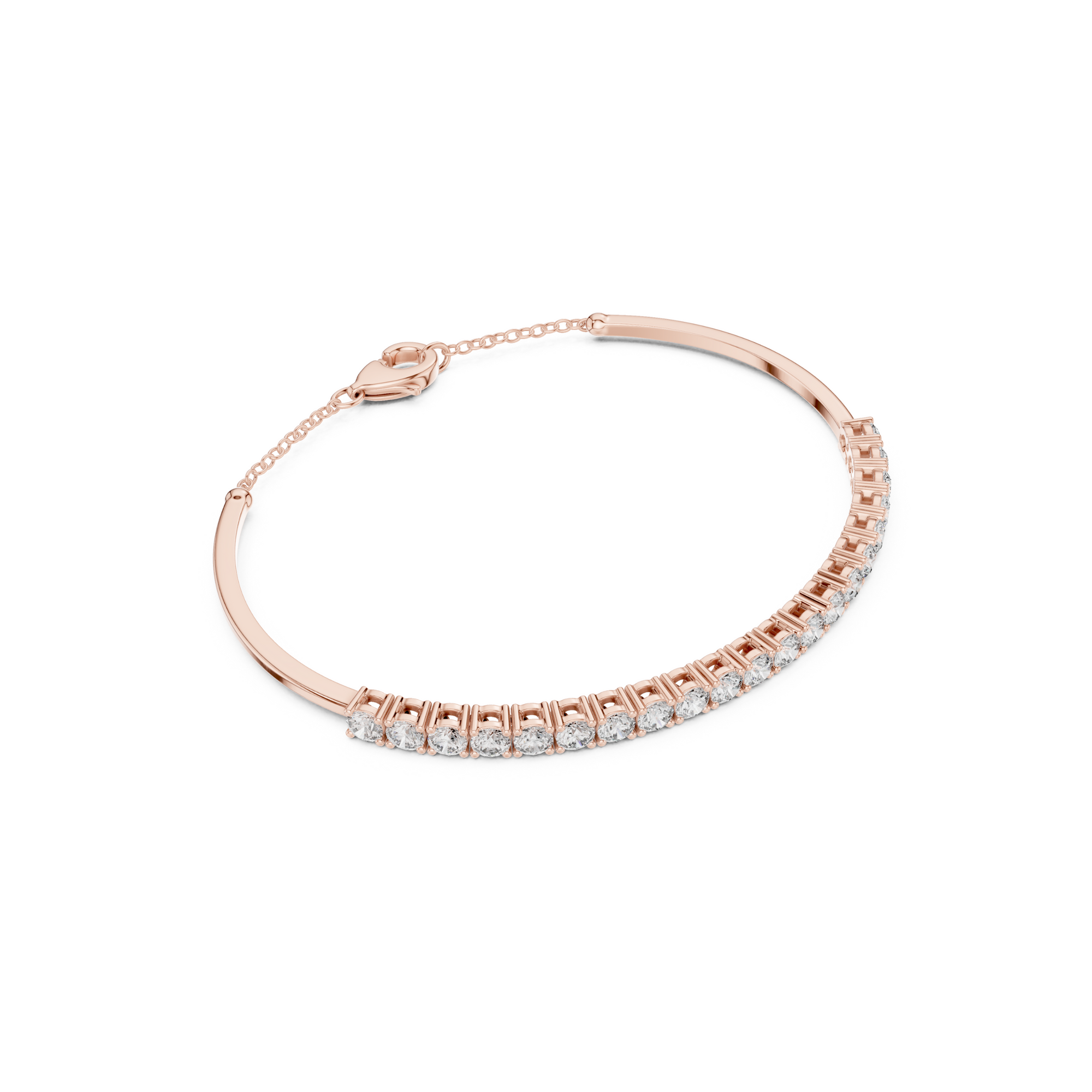 Elegant Lab Grown Diamond Chain Bracelet