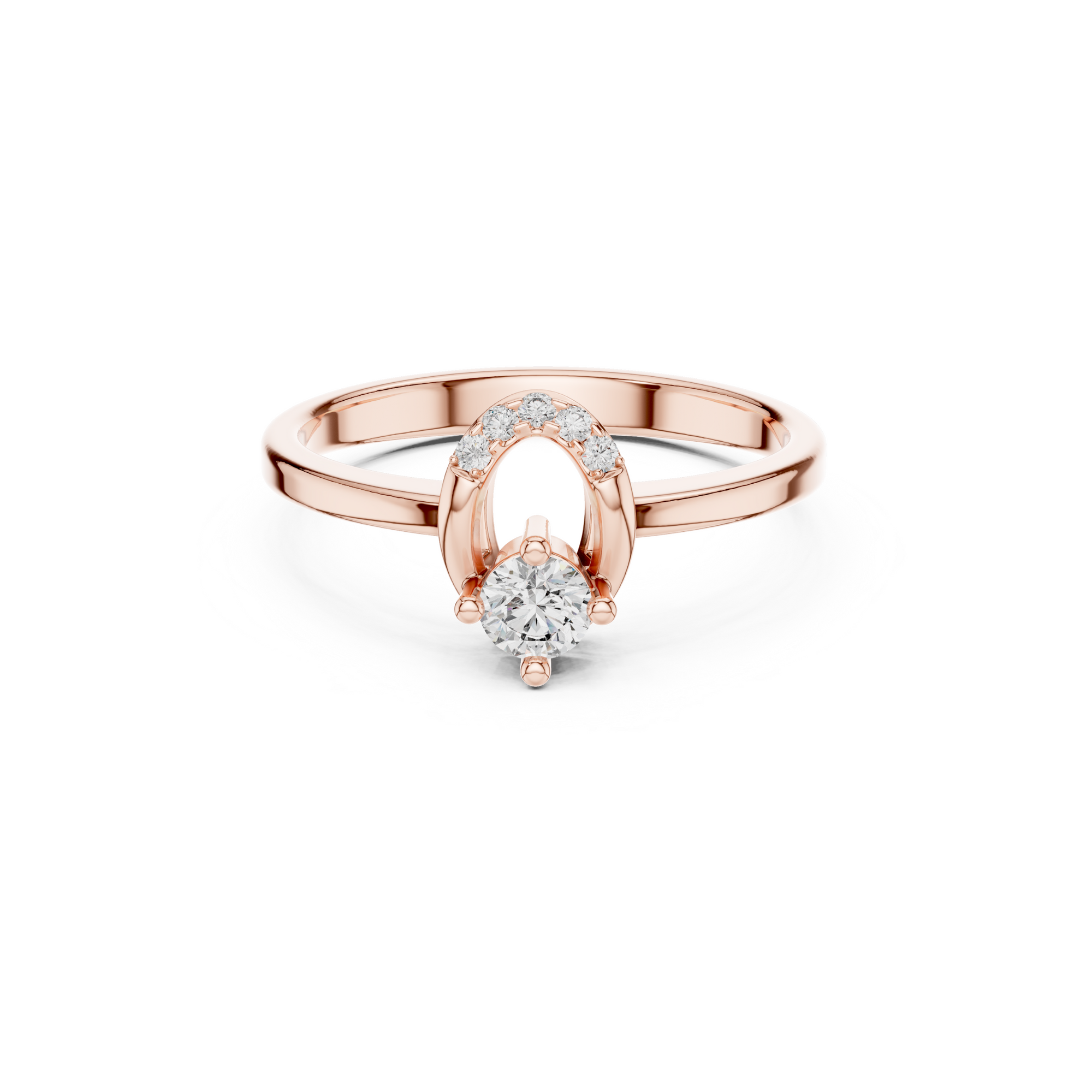 Elegant Halo Drop Lab Grown Diamond Ring