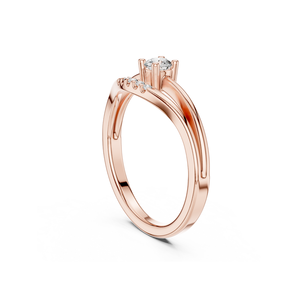 Contemporary Accent Diamond Ring