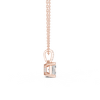 Asscher Cut Solitaire Diamond Pendant