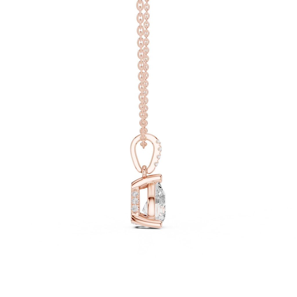 Pear Cut Solitaire Diamond Pendant