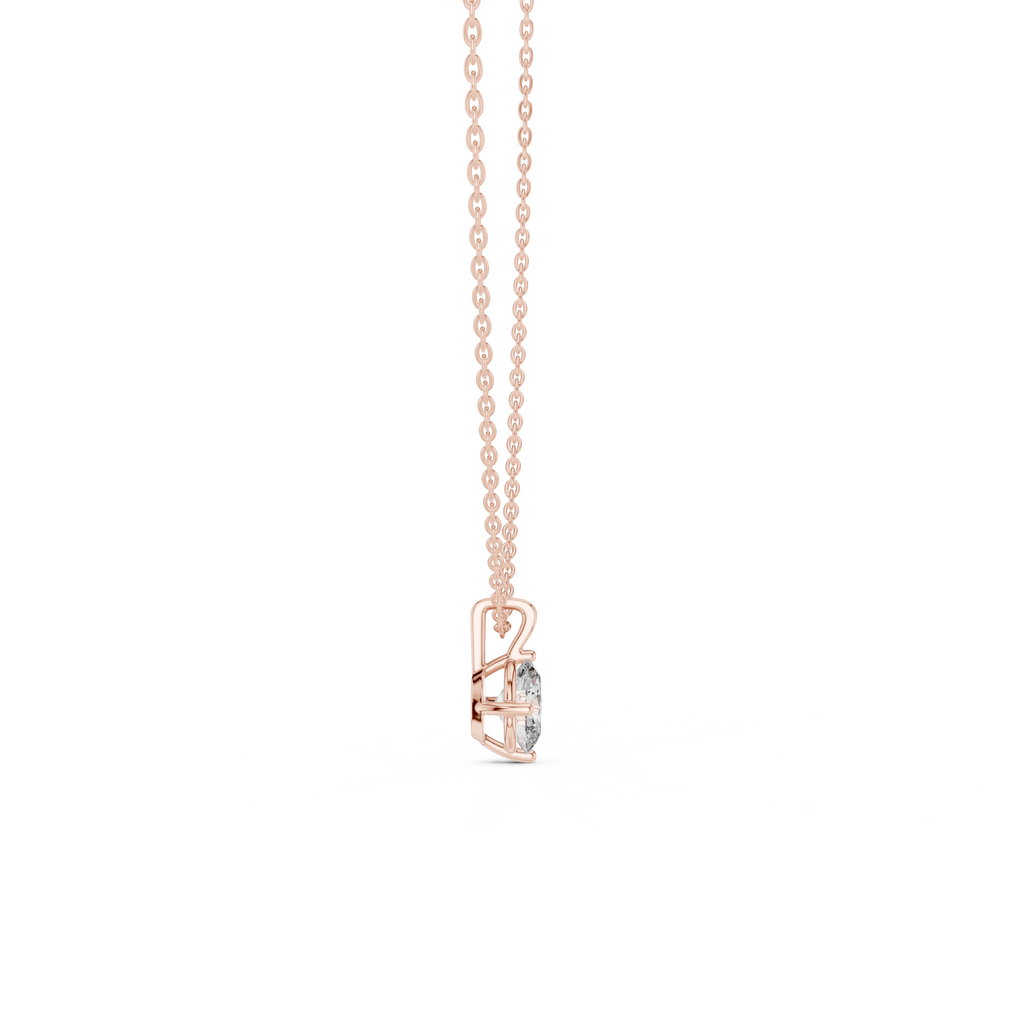 Oval Cut Solitaire Lab Grown Diamond Pendant