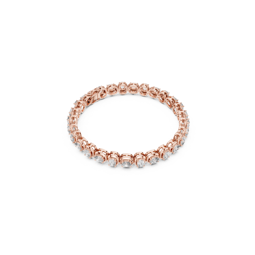 Cushion Cut Lab Grown Diamond Tennis Bracelet