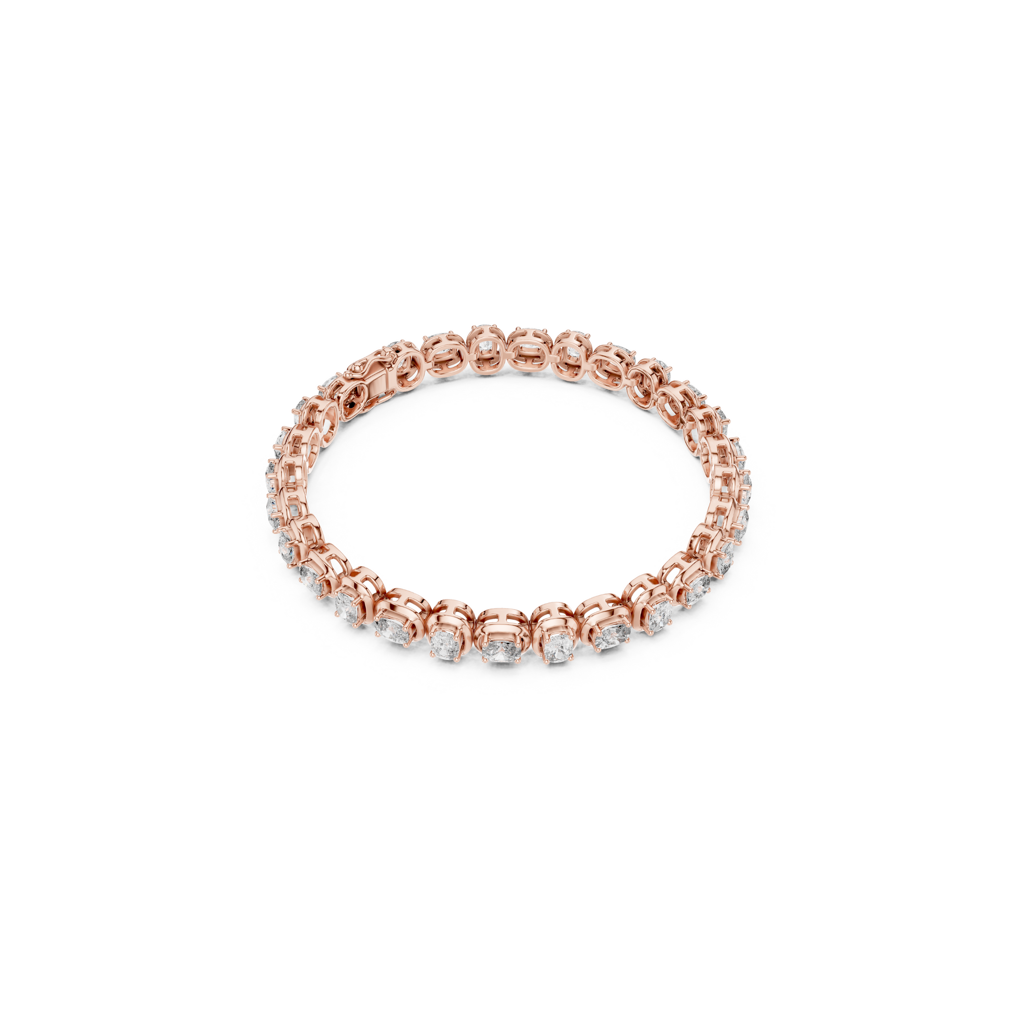 Cushion Cut Lab Grown Diamond Tennis Bracelet