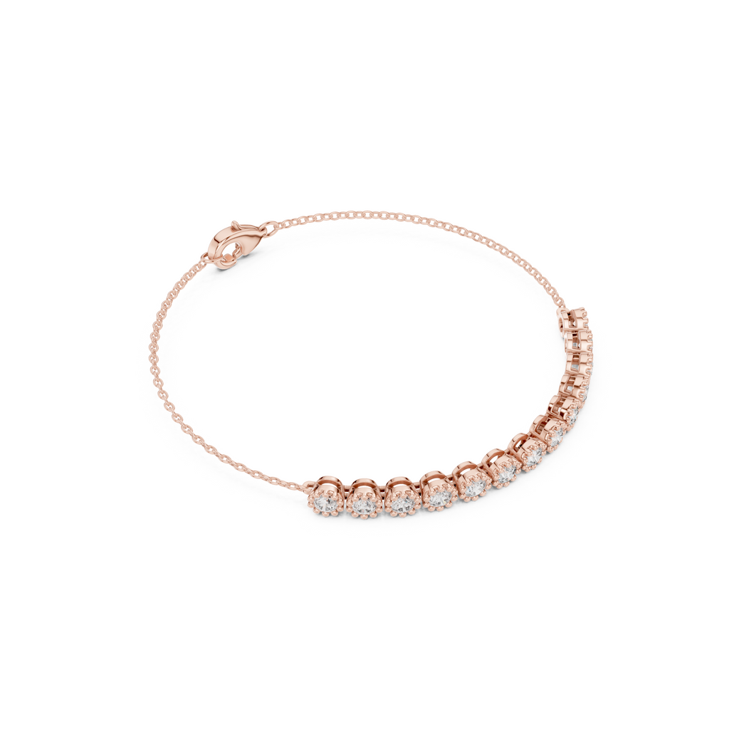 Cluster Lab Grown Diamond Chain Bracelet