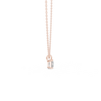 Slick Princess Cut Solitaire Diamond Pendant