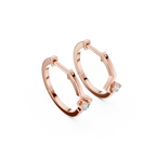 Chevron Lab Grown Diamond Hoop Earrings