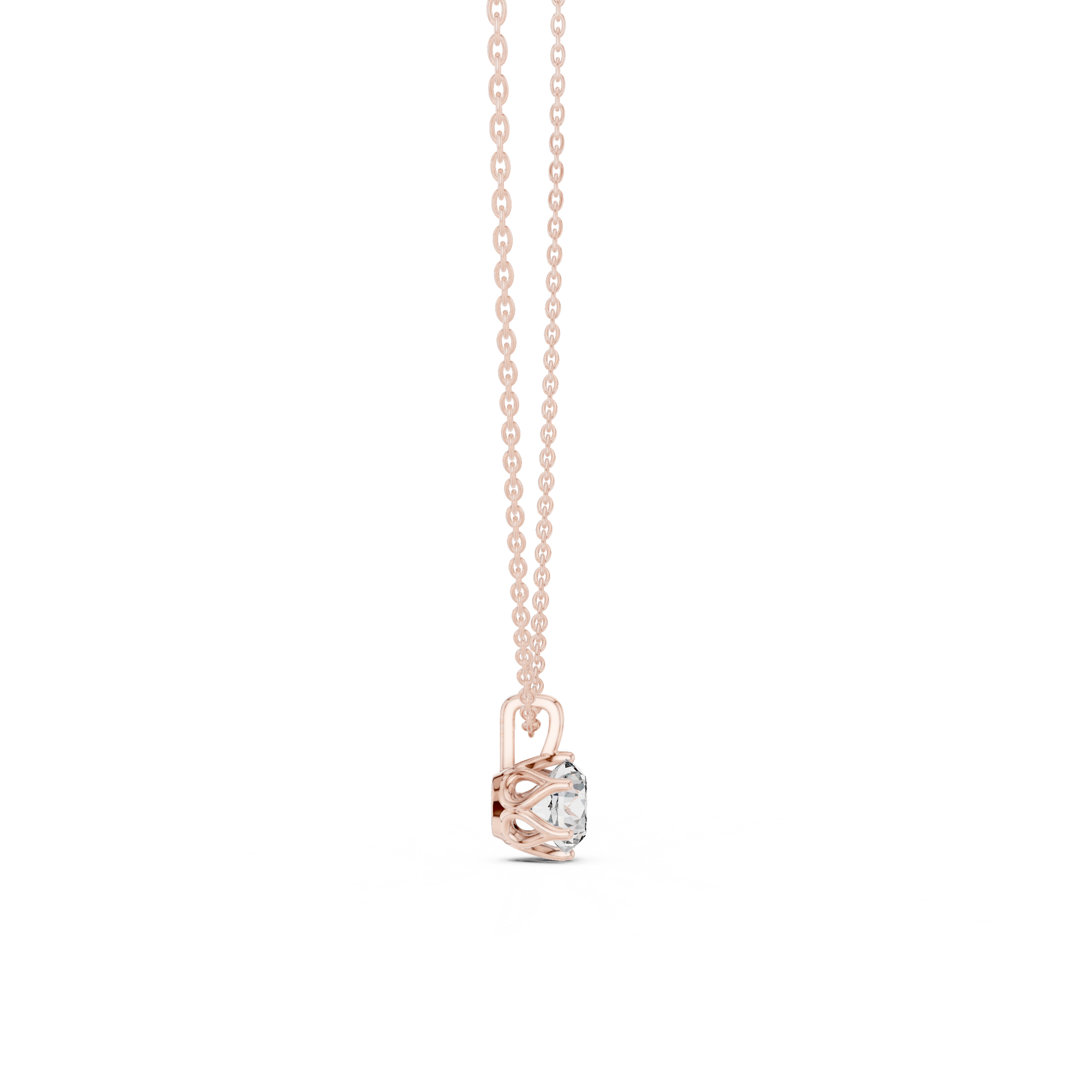 Round Cut Solitaire Lab Grown Diamond Pendant