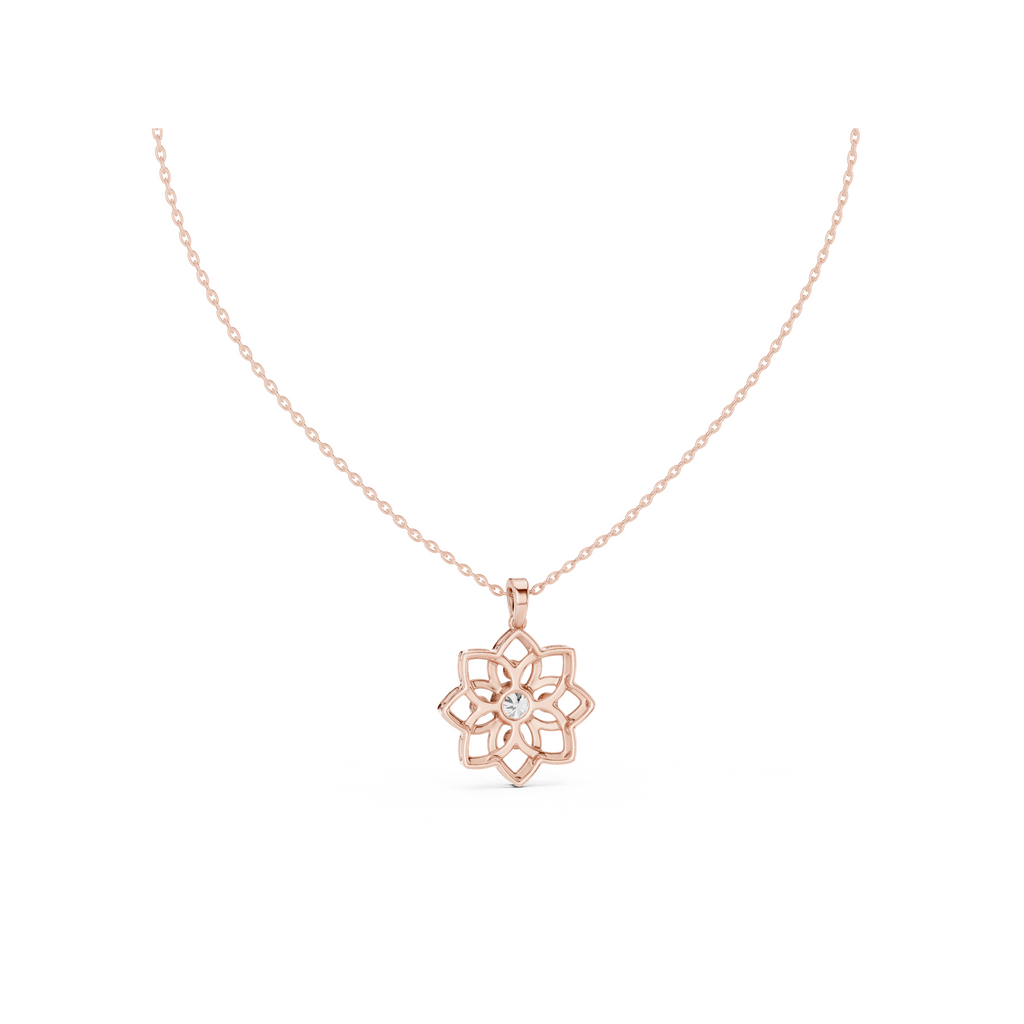 Floral Lab Grown Diamond Pendant