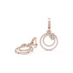 Floral Hoop Lab Grown Diamond Drop Earring