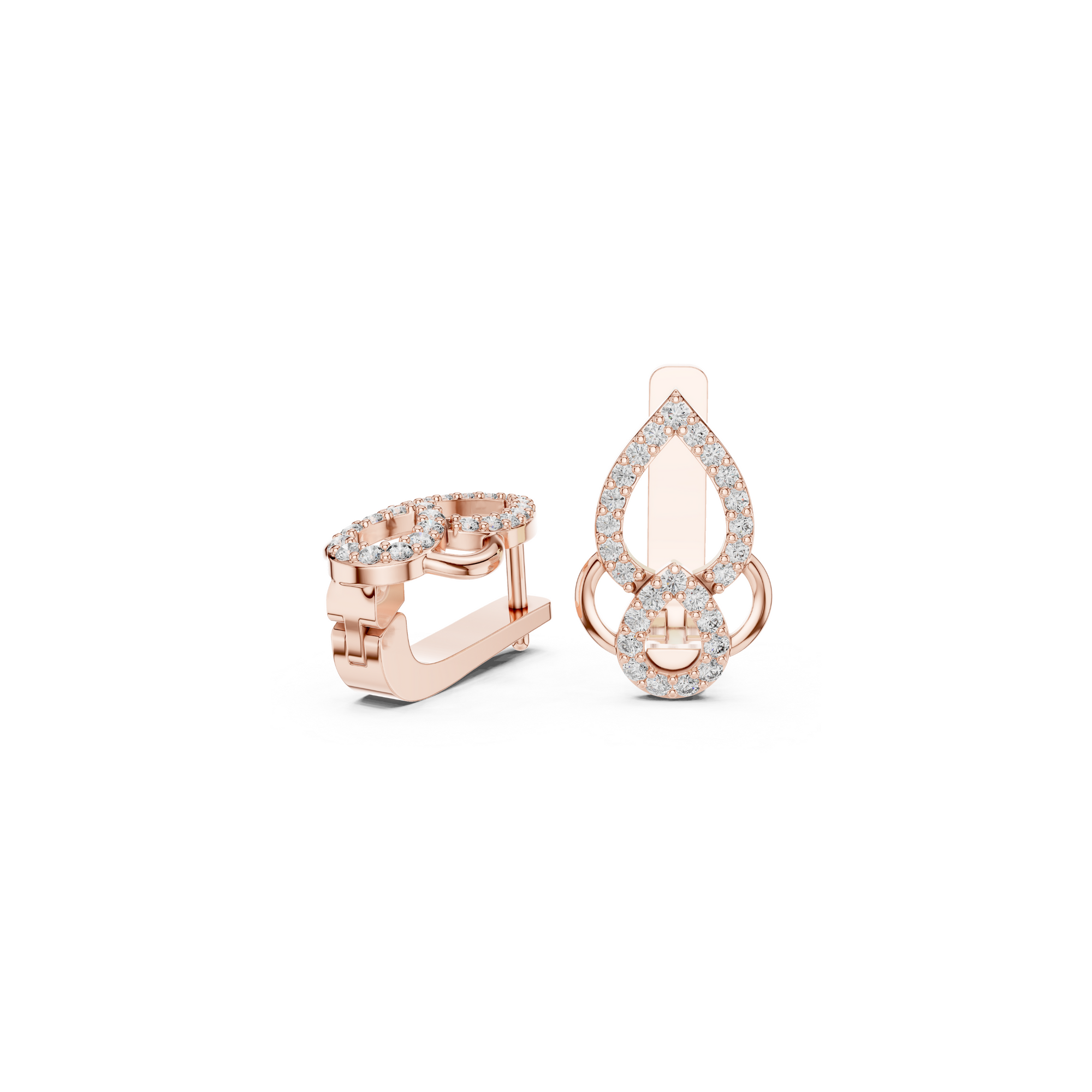 Slick Harmony Diamond Hoop Earring