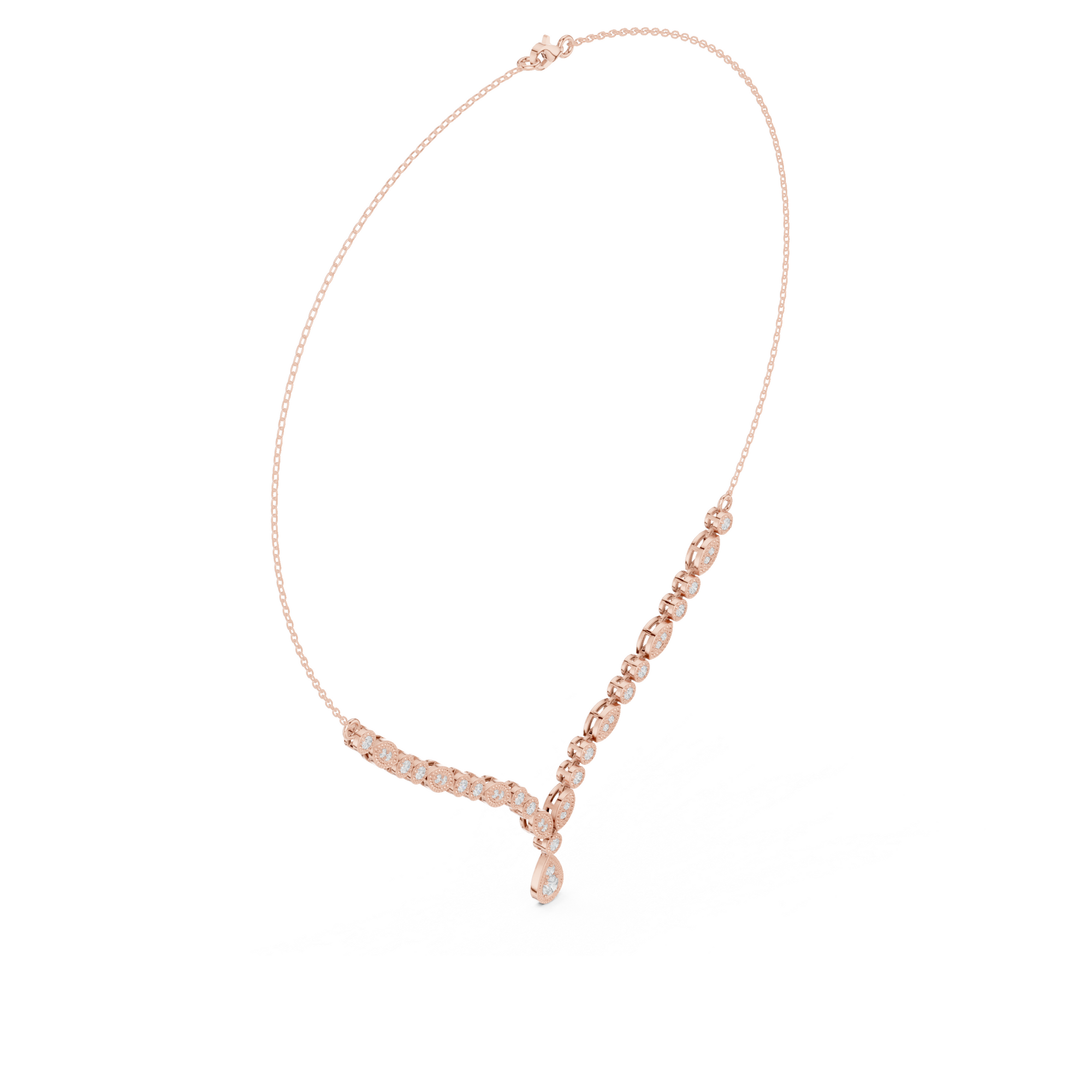 Elegant Lab Grown Diamond Drop Necklace