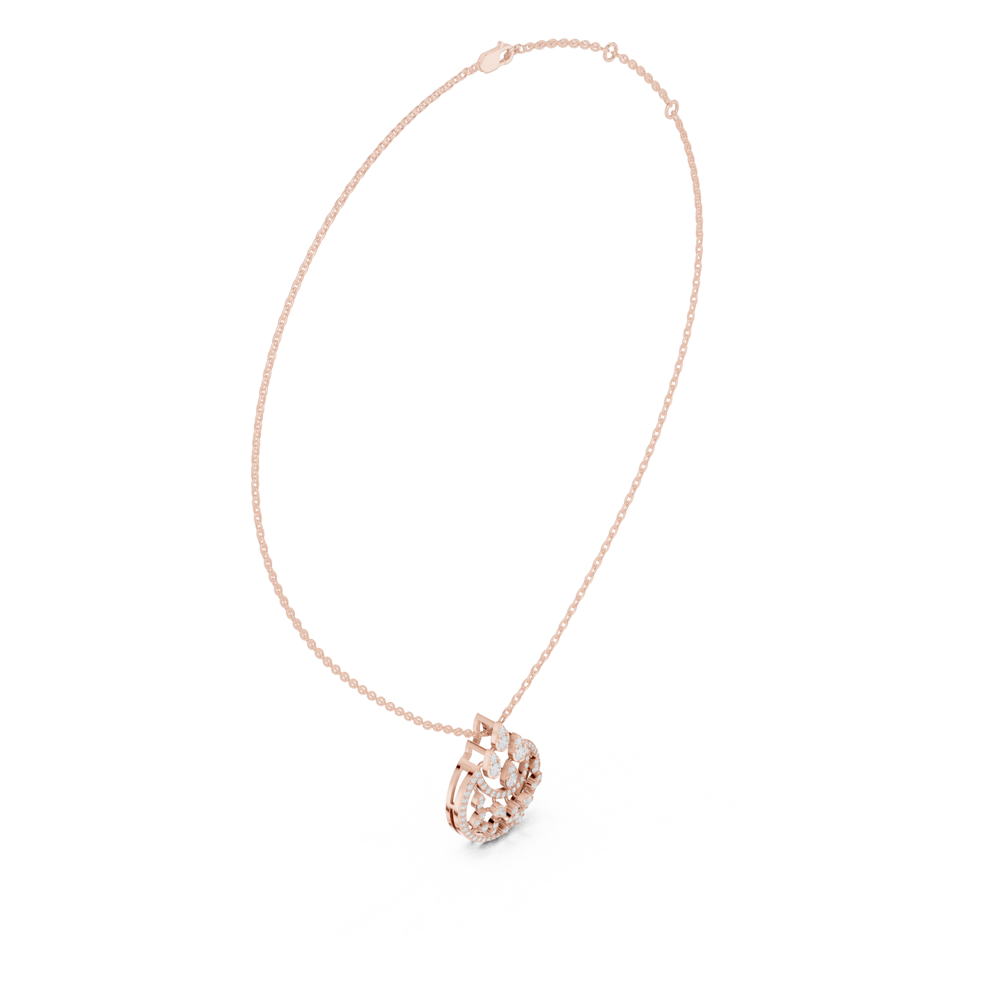 Concave Lab Grown Diamond Pendant