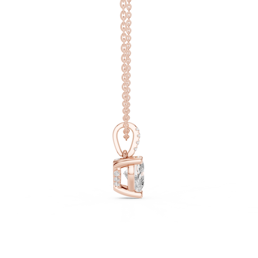 Heart Shape Solitaire Diamond Pendant