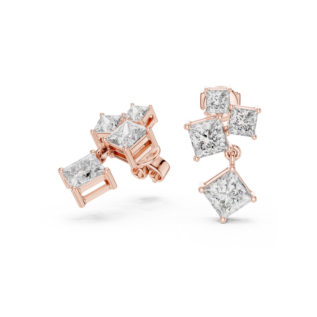 Cascade Lab Grown Diamond Drop Earring