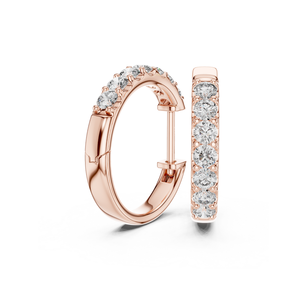 Classic Lab Grown Diamond Huggie Hoop Earring