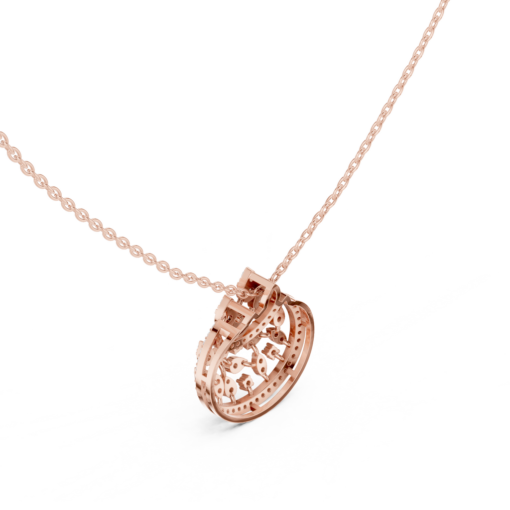 Concave Lab Grown Diamond Pendant