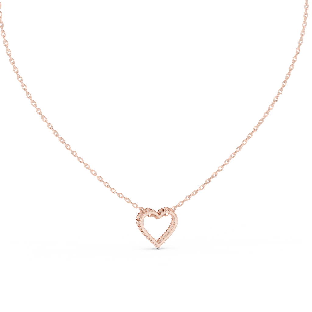 Delicate Heart Lab Grown Diamond Pendent