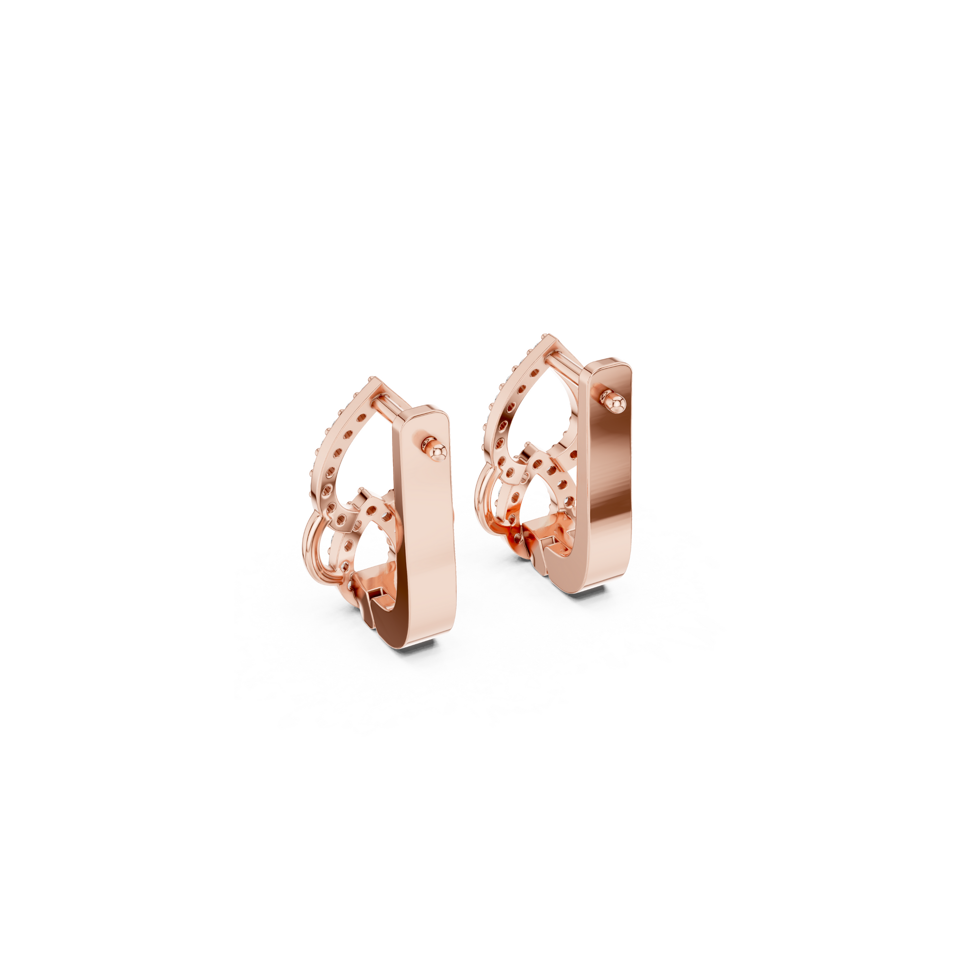 Slick Harmony Diamond Hoop Earring