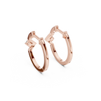 Chevron Lab Grown Diamond Hoop Earrings