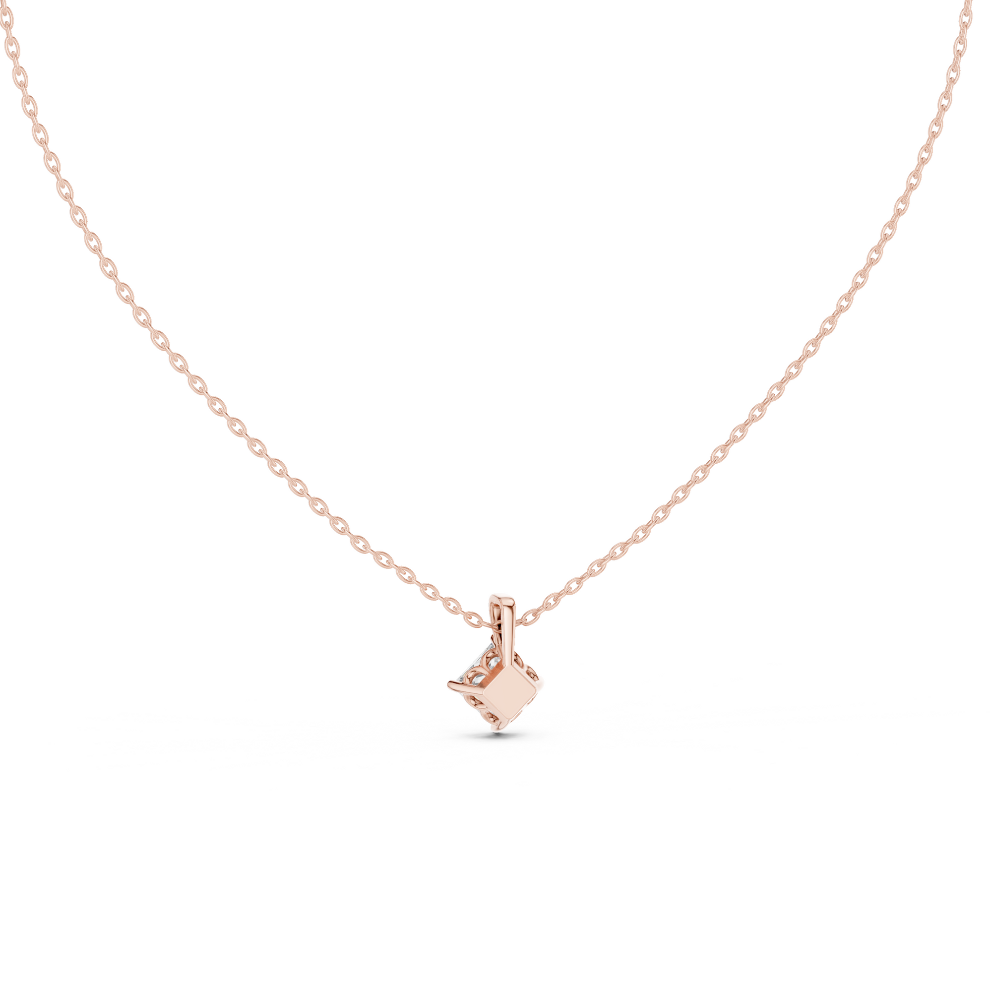 Princess Solitaire Lab Grown Diamond Pendant