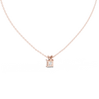 Slick Princess Cut Solitaire Diamond Pendant