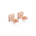 Princess-Cut Diamond Halo Stud Earrings