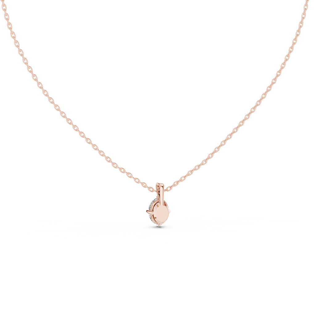 Oval Cut Solitaire Lab Grown Diamond Pendant