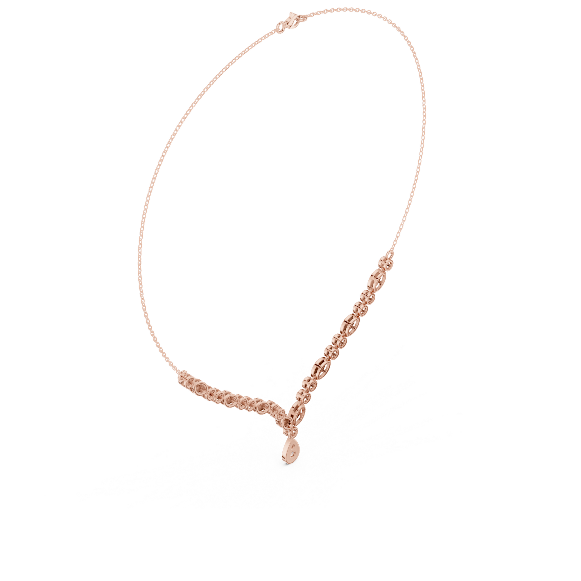 Elegant Lab Grown Diamond Drop Necklace