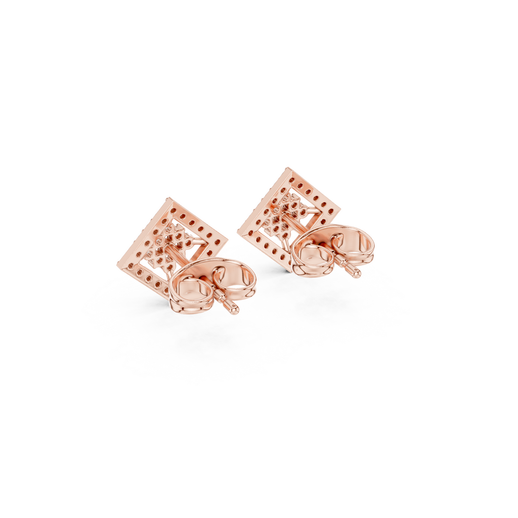 Cluster Squire Diamond Stud Earring
