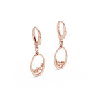 Elegant Oval Drop Lab Grown Diamond Earrings