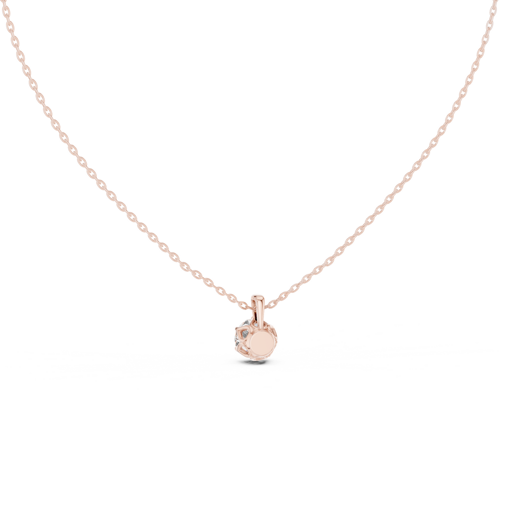 Round Cut Solitaire Lab Grown Diamond Pendant
