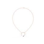 Emerald Open Circle Lab Grown Diamond Pendant