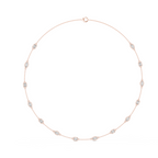 Elegant Gold Bezel-Set Lab Grown Diamond Necklace