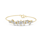 Cluster Lab Grown Diamond chain Bracelet