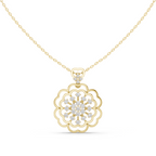 Floral Lab Grown Diamond Pendant
