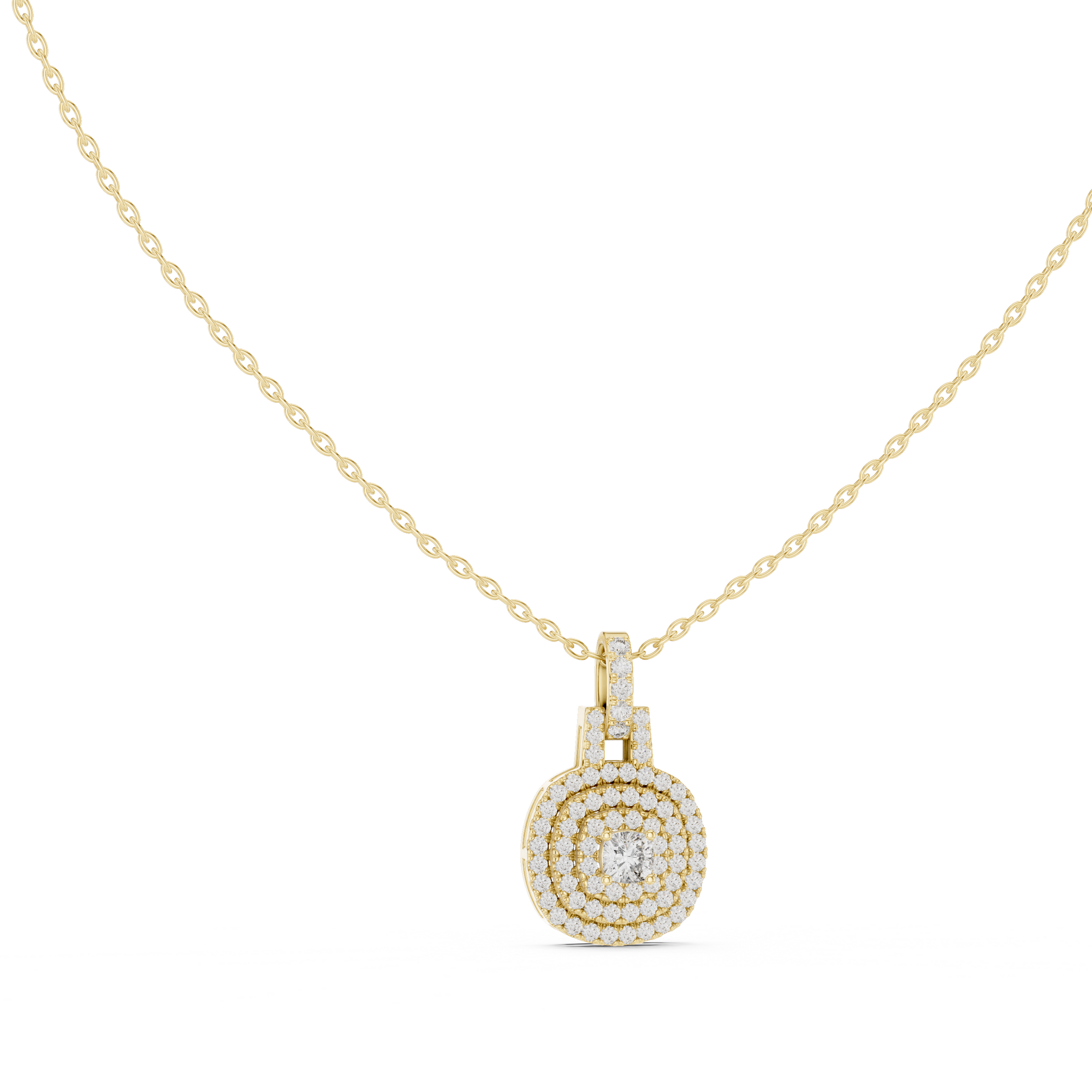 Halo Lab Grown Diamond Pendant