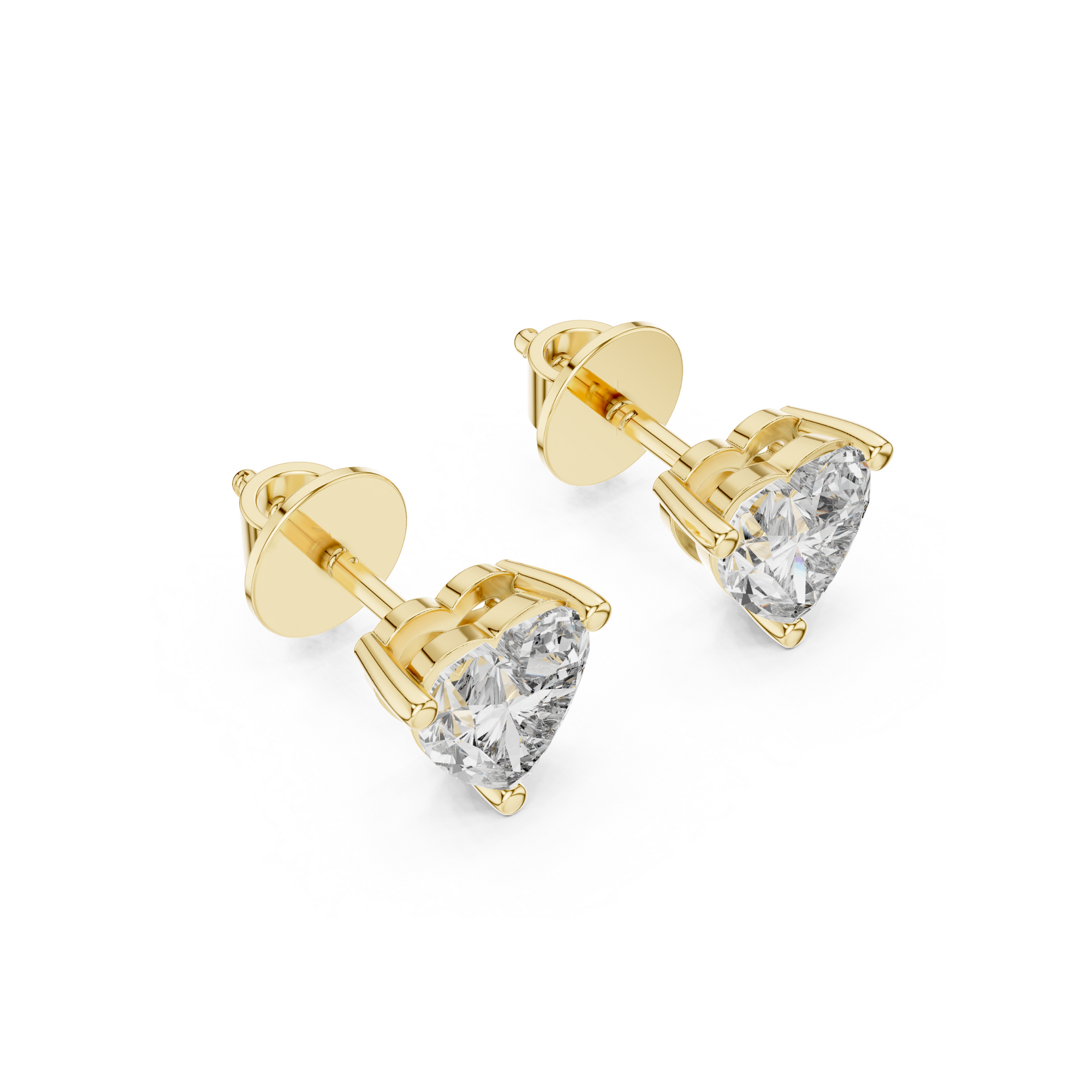 Heart Shape Lab Grown Diamond Stud