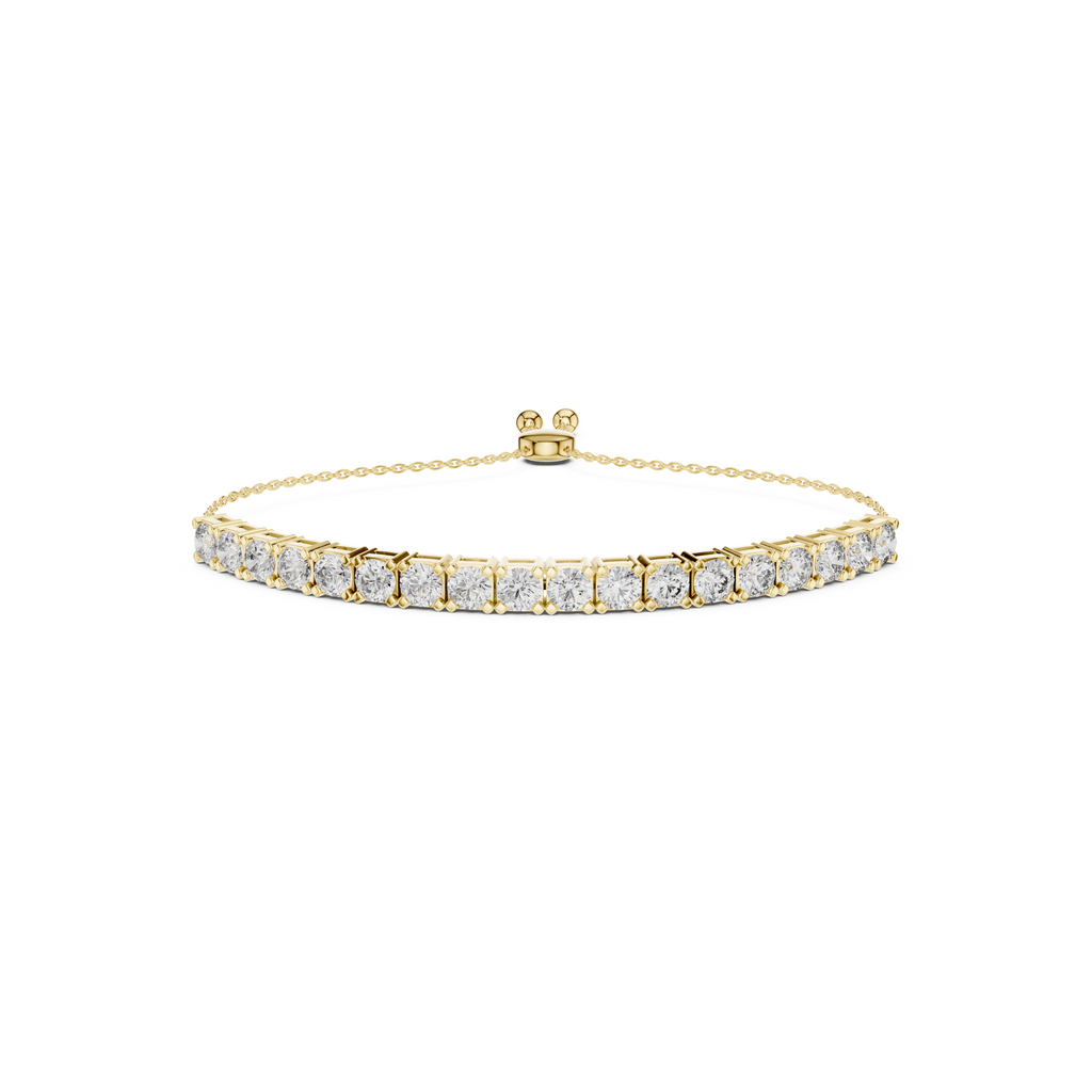 Elegant  Round Cut Lab Grown Diamonds Chain Bracelet